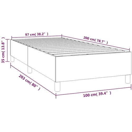  Okvir za krevet s oprugom tamnozeleni 100x200 cm bar&amp;scaron;unasti Slike