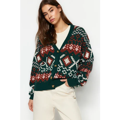 Trendyol Cardigan - Green - Regular fit