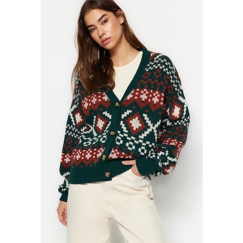 Trendyol Cardigan - Green - Regular fit Slike