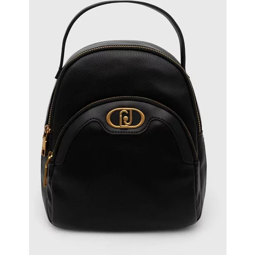 Liu Jo Kožni ruksak za žene, boja: crna, mali, bez uzorka