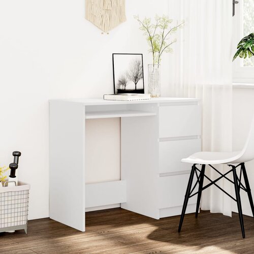 Furnova Pisalna miza bela 90x45x76 cm iverna plošča, (21925294) Cene