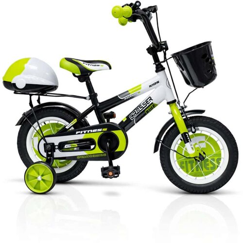  dečija bicikla 12&amp;quot; fitness crno-zeleni ( SM-12016 ) Slike