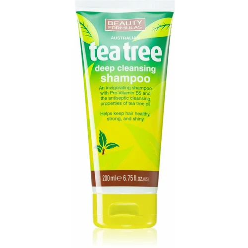 Beauty Formulas Tea Tree globinsko čistilni šampon 200 ml