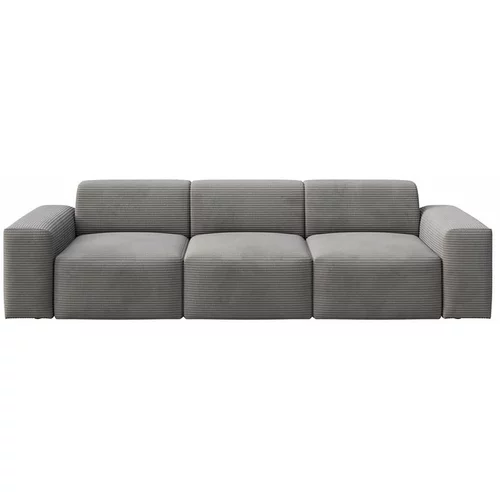 MESONICA Siva sofa od samta 285 cm Fluvio –