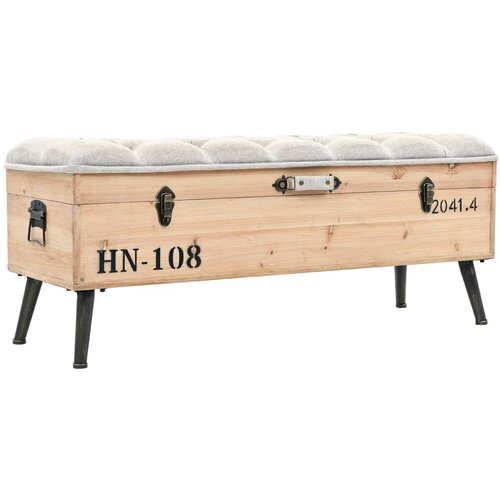 vidaXL Klop s prostorom za shranjevanje 110 cm trden les jelke Cene