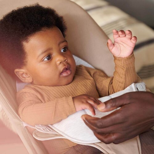 BABYBJORN njihaljka balance soft woven beige/grey (light grey frame) Slike
