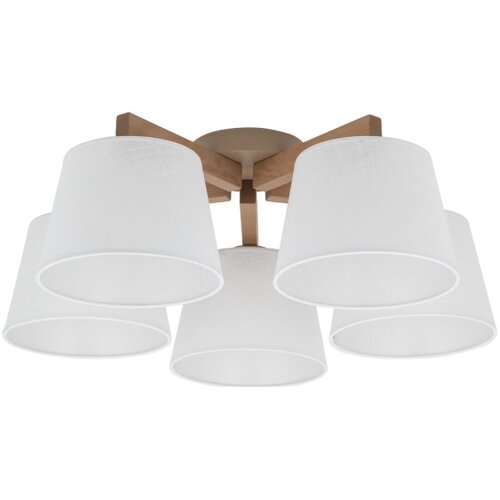 Brilagi plafonski luster latte sabia 5xE27/15W/230V bor/bela Slike
