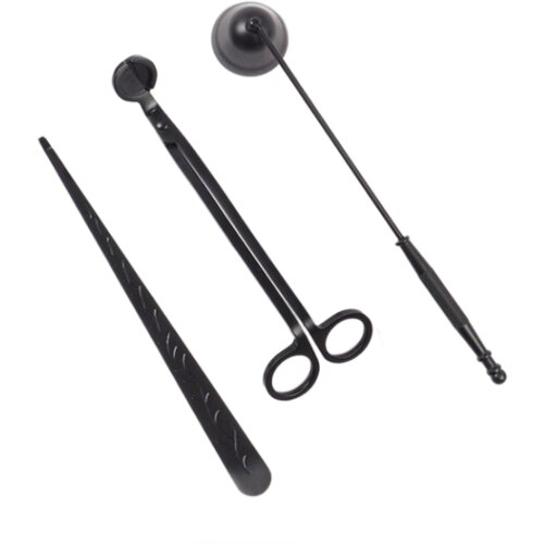 INF Komplet dodatkov za sveče 3-v-1 Candle Wick Trimmer/Snuffer/Dipper Black, (21276292) Cene