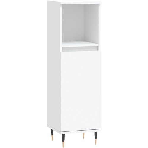 Maison Chic Kopalniška omarica - Kopalniški kabinet bela 30x30x100 cm inženirski les, (21794909) Cene