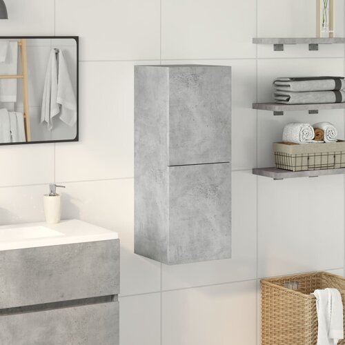 Maison Chic Kopalniška viseča omarica - Kopalniške omarice betonsko siva 30x30x80 cm inž. les, (21794958) Cene