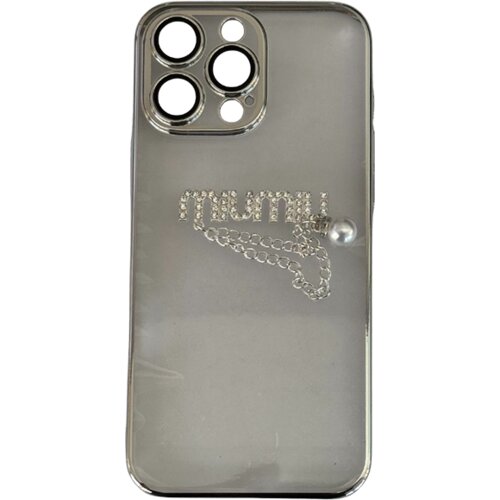 Clear MiuMiu maskica iPhone 16 Pro Max Silver Slike