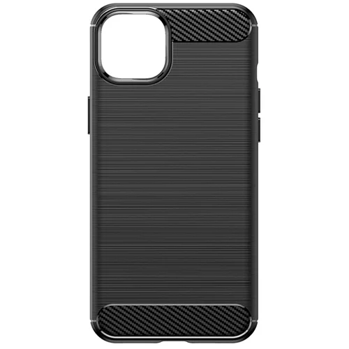  Gumijasti / gel etui Carbon za Apple iPhone 15 (6.1") - črni