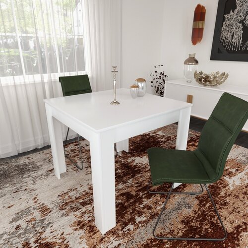 Hanah home trpezarijski sto single 90 shiny white Cene