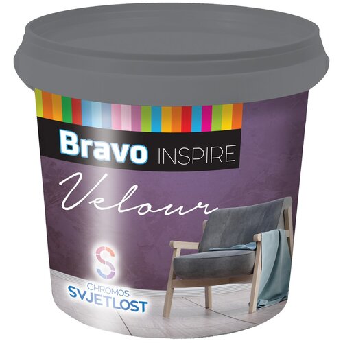 CHROMOS SVJETLOST Dekorativna boja za zid Bravo Inspire Velour silver 1 l Cene