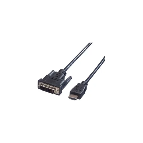 Value DVI / HDMI priključni kabel DVI-D 18+1-polni utikač, HDMI A utikač 1.50 m crna 11.99.5516 sa zaštitom, utikač prim