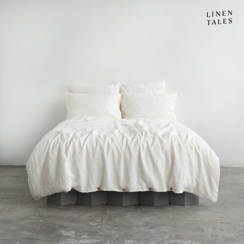 Linen Tales Bela lanena posteljnina 135x200 cm – Linen Tales Cene
