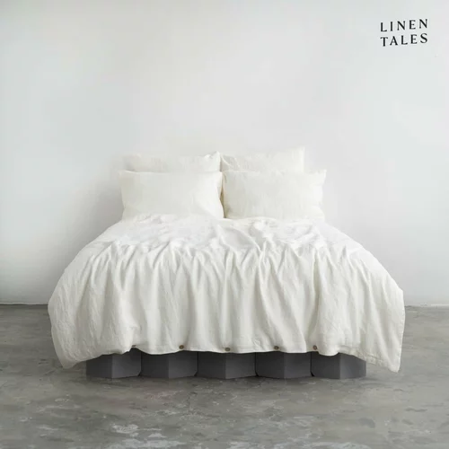 Linen Tales Bijela lanena posteljina za jedan krevet 135x200 cm -