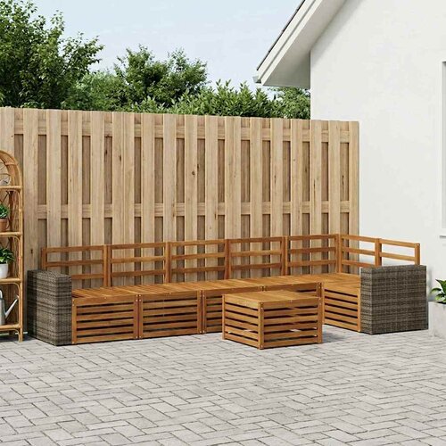  Set vanjskih sofa 7 kom. Prirodna Poliester Cene