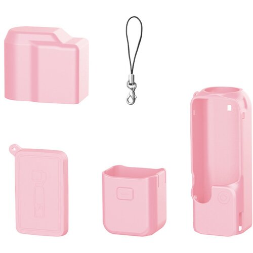 INF Silikonski 4-delni ovitek za DJI Osmo Pocket4 &amp;mdash; polna za&amp;scaron;čita Pink, (5000335642) Slike