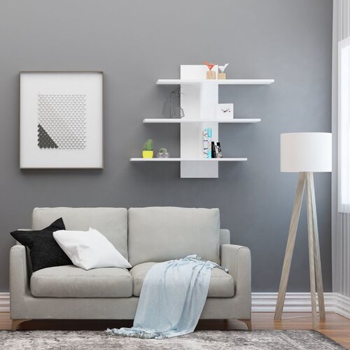 Hanah home zidna polica lale - white white wall shelf Cene