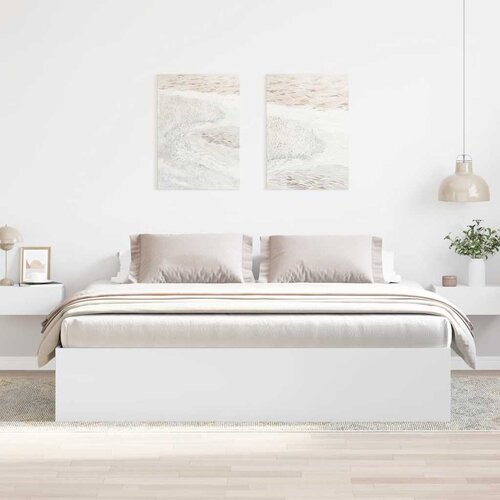  Okvir za krevet bijeli 200 x 200 cm Slike