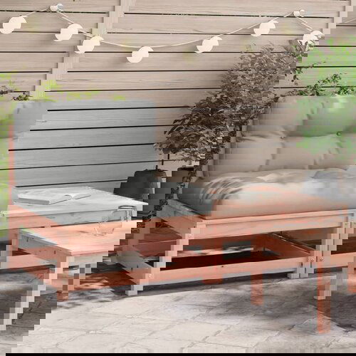 vidaXL Vrtna sofa bez naslona za ruke s jastucima i tabureom Cijene