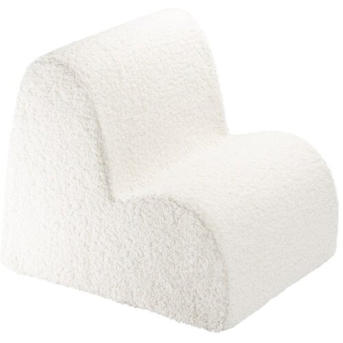 Wigiwama Kremno bel otroški fotelj iz tkanine bouclé Cloud – Cene