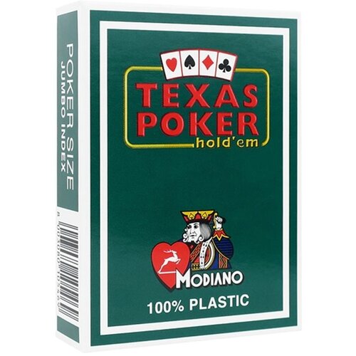 Modiano karte za poker 100% plastika jumbo index, zelene Cijene