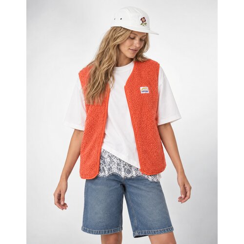 Rip Curl Every Day Polar Vest Fleece Jacket red Slike