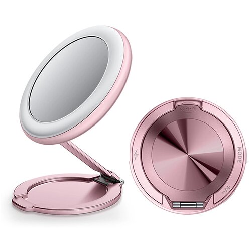  Držač magnetni Ring sa ogledalom za mobilni telefon roze Cene