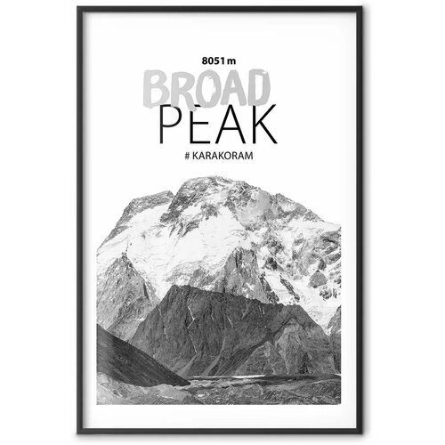  Plakat Broad Peak 21x30 Crni okvir s margom Cene