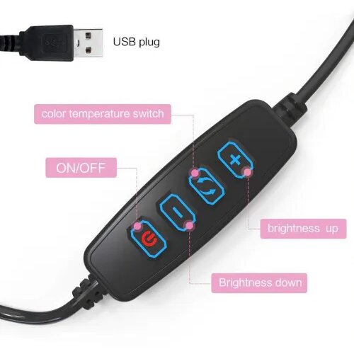 Onasi profesionalno stojalo z lučko za snemanje 1,6m z Bluetooth daljinčkom Slike