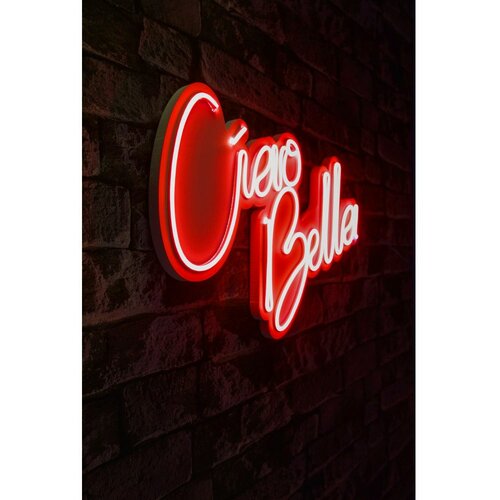 Wallity Ciao Bella - Red Red Decorative Plastic Led Lighting Slike