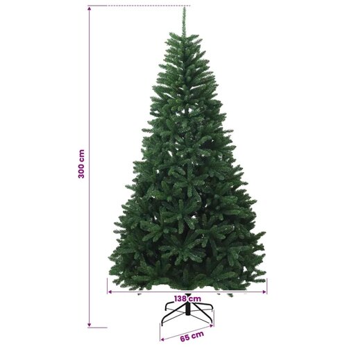  Umjetno božićno drvce sa &amp;scaron;arkama srednje zeleno 300 cm - Srednje zelena &amp;Oslash; 138 x 300 cm s 300 LED dioda Slike