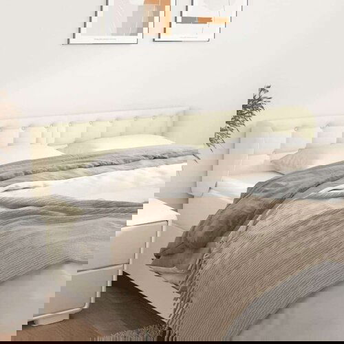  Vzglavje z ušesi krem 203x23x78/88 cm umetno usnje, (20739542) Cene