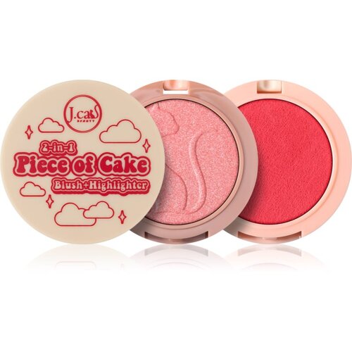 J.Cat Beauty 2 In 1 Piece Of Cake rumenilo s highlighterom nijansa 105 One in a Melon! 12.1 g Slike
