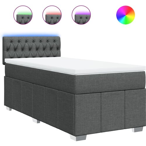 Maison Chic Box spring postelja - Vzmetna postelja z vzmetnico temno siva 100x200 cm blago SL11773, (21905116) Cene