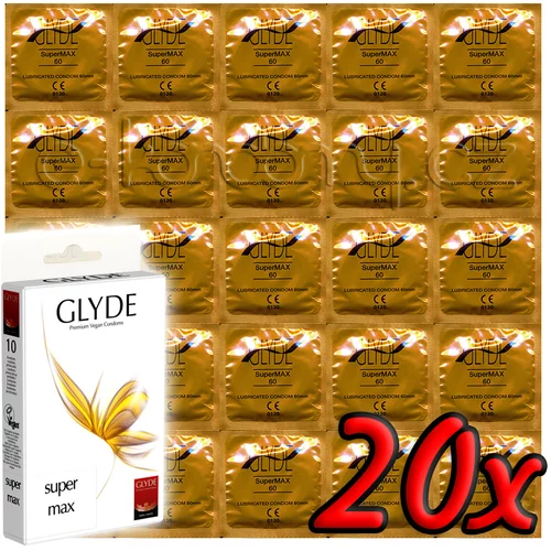 GLYDE Super Max - Premium Vegan Condoms 20 pack