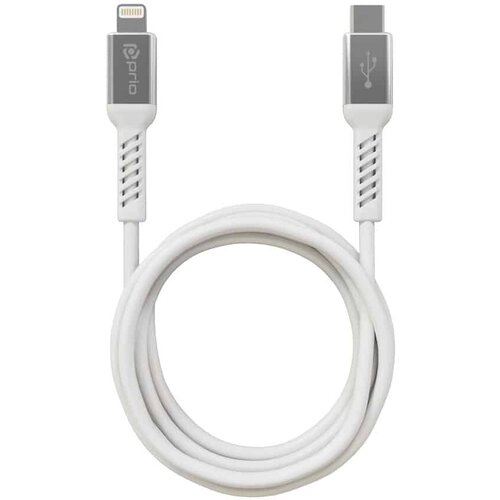 Prio Charge &amp;amp; Sync USB C v Lightning kabel MFi certificiran 2 m bele barve Slike