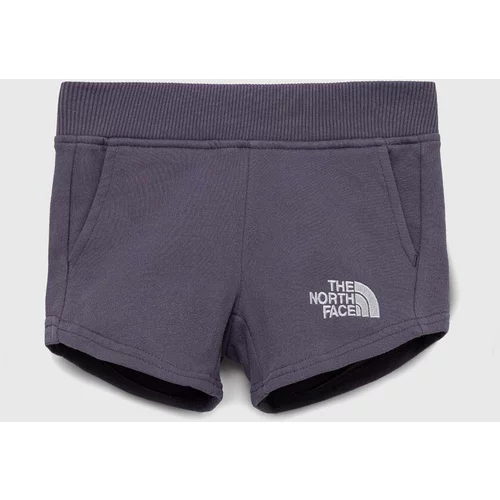 The North Face Otroške bombažne kratke hlače vijolična barva