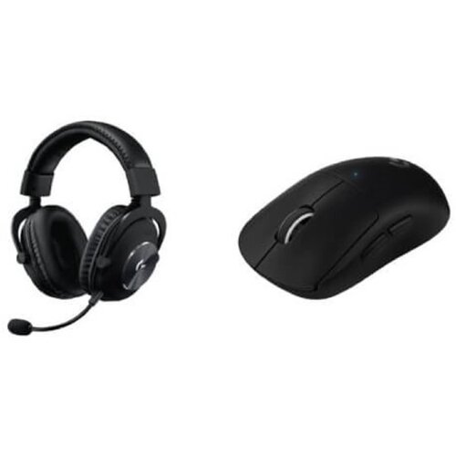 Logitech Pro X Superlight Crni Set bežični miš i gejmerske slušalice Cene