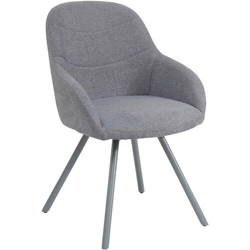 CARRYHOME stol, kovina, tekstil siva Slike