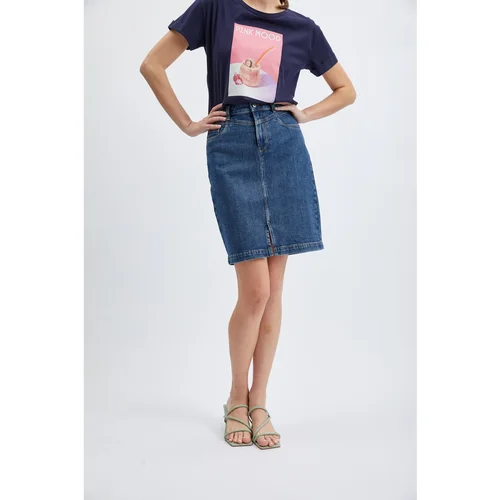 Orsay Blue Denim Skirt - Women