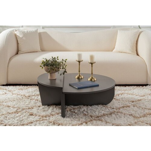 Hanah home stočić za dnevnu sobu orion - anthracite anthracite coffee table Slike
