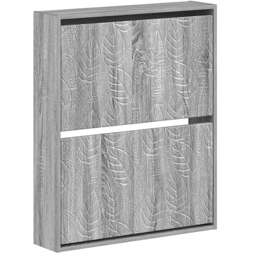  Ormar za cipele na zidu DELFT 71 x 17 x 86 cm Konstruirano drvo - Siva Sonoma Slike