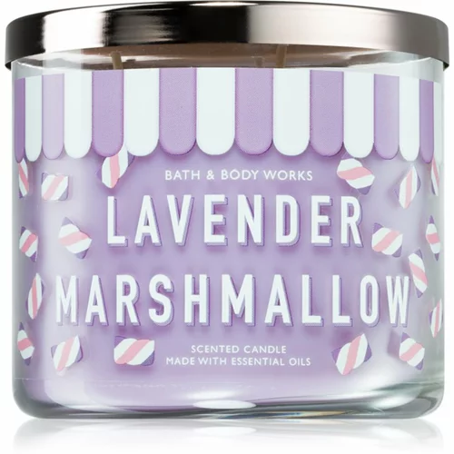 Bath & Body Works Lavender Marshmallow dišeča sveča 411 g