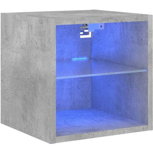 Maison Chic Stenska TV omarica - TV stojalo - Televizijska omarica z LED lučkami betonsko siva 30x28,5x30 cm, (21698805) Cene