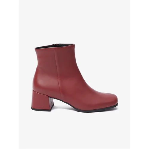 Högl Burgundy women's leather ankle boots Lou - Women