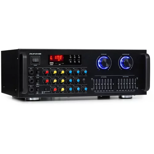Auna Pro Amp-Pro1 BT, PA ojačevalnik, 2 x 50 W RMS, BT, USB, SD, dvokanalni 7-pasni izenačevalnik