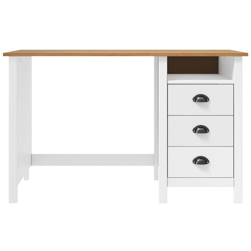 Maison Chic Pisalna miza - pisarniška miza - Računalniška miza Hill s 3 predali 120x50x74 cm trdna borovina, (21785632) Cene